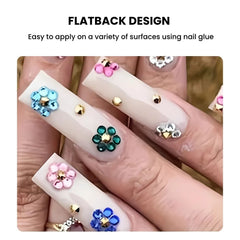 Shimmer Nail Art Gems – 12 Grid Crystal Rhinestone Set