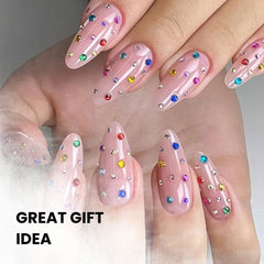Shimmer Nail Art Gems – 12 Grid Crystal Rhinestone Set