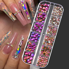 Shiny Nail Rhinestones Set SS6-SS30 | Mixed Glass Gems