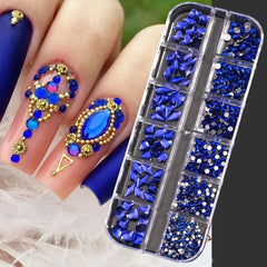 Shiny Nail Rhinestones Set SS6-SS30 | Mixed Glass Gems