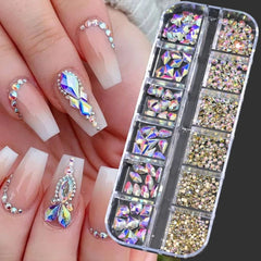 Shiny Nail Rhinestones Set SS6-SS30 | Mixed Glass Gems