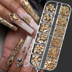Shiny Nail Rhinestones Set SS6-SS30 | Mixed Glass Gems