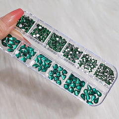Shiny Nail Rhinestones Set SS6-SS30 | Mixed Glass Gems