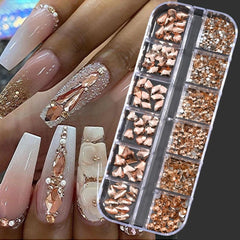 Shiny Nail Rhinestones Set SS6-SS30 | Mixed Glass Gems