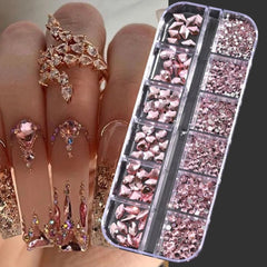 Shiny Nail Rhinestones Set SS6-SS30 | Mixed Glass Gems