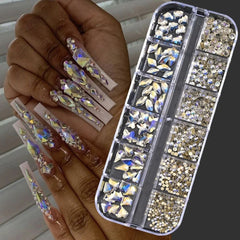 Shiny Nail Rhinestones Set SS6-SS30 | Mixed Glass Gems