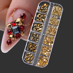 Shiny Nail Rhinestones Set SS6-SS30 | Mixed Glass Gems