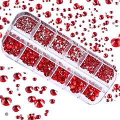 Shiny Nail Rhinestones Set SS6-SS30 | Mixed Glass Gems