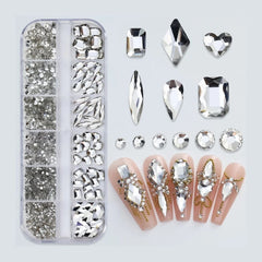 Shiny Nail Rhinestones Set SS6-SS30 | Mixed Glass Gems