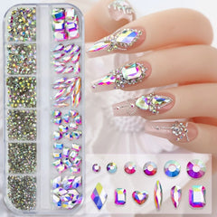 Shiny Nail Rhinestones Set SS6-SS30 | Mixed Glass Gems