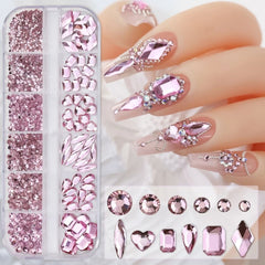 Shiny Nail Rhinestones Set SS6-SS30 | Mixed Glass Gems