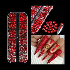 Shiny Nail Rhinestones Set SS6-SS30 | Mixed Glass Gems