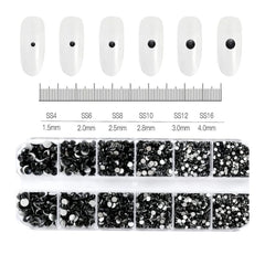 Shiny Nail Rhinestones Set SS6-SS30 | Mixed Glass Gems