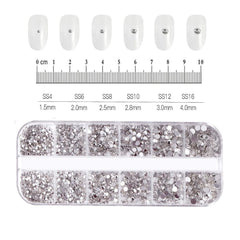 Shiny Nail Rhinestones Set SS6-SS30 | Mixed Glass Gems