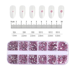 Shiny Nail Rhinestones Set SS6-SS30 | Mixed Glass Gems