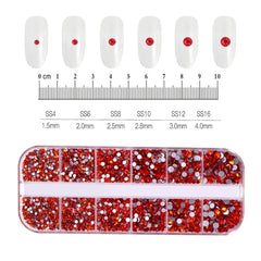 Shiny Nail Rhinestones Set SS6-SS30 | Mixed Glass Gems