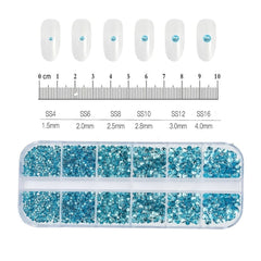 Shiny Nail Rhinestones Set SS6-SS30 | Mixed Glass Gems