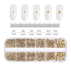 Shiny Nail Rhinestones Set SS6-SS30 | Mixed Glass Gems