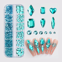 Shiny Nail Rhinestones Set SS6-SS30 | Mixed Glass Gems