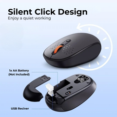 Silent Click Wireless Mouse MacBook PC