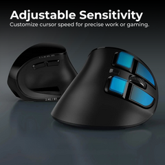 Dual Mode Silent Ergonomic Wireless Mouse
