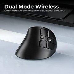 Dual Mode Silent Ergonomic Wireless Mouse