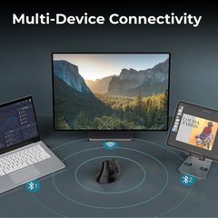 Dual Mode Silent Ergonomic Wireless Mouse