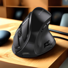Dual Mode Silent Ergonomic Wireless Mouse