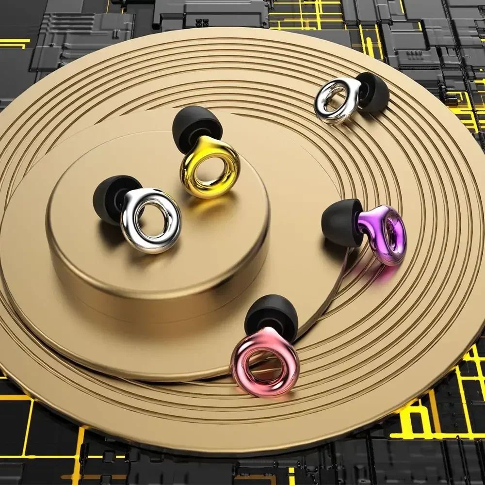 Silicone Earbud Caps with Metal Ring — Universal Fit