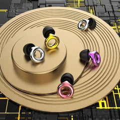 Silicone Earbud Caps with Metal Ring — Universal Fit
