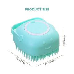 Silicone Pet Shower Brush & Shampoo Dispenser