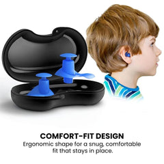Silicone Swim Earplugs — Reusable Waterproof Kids & Adult - comfort