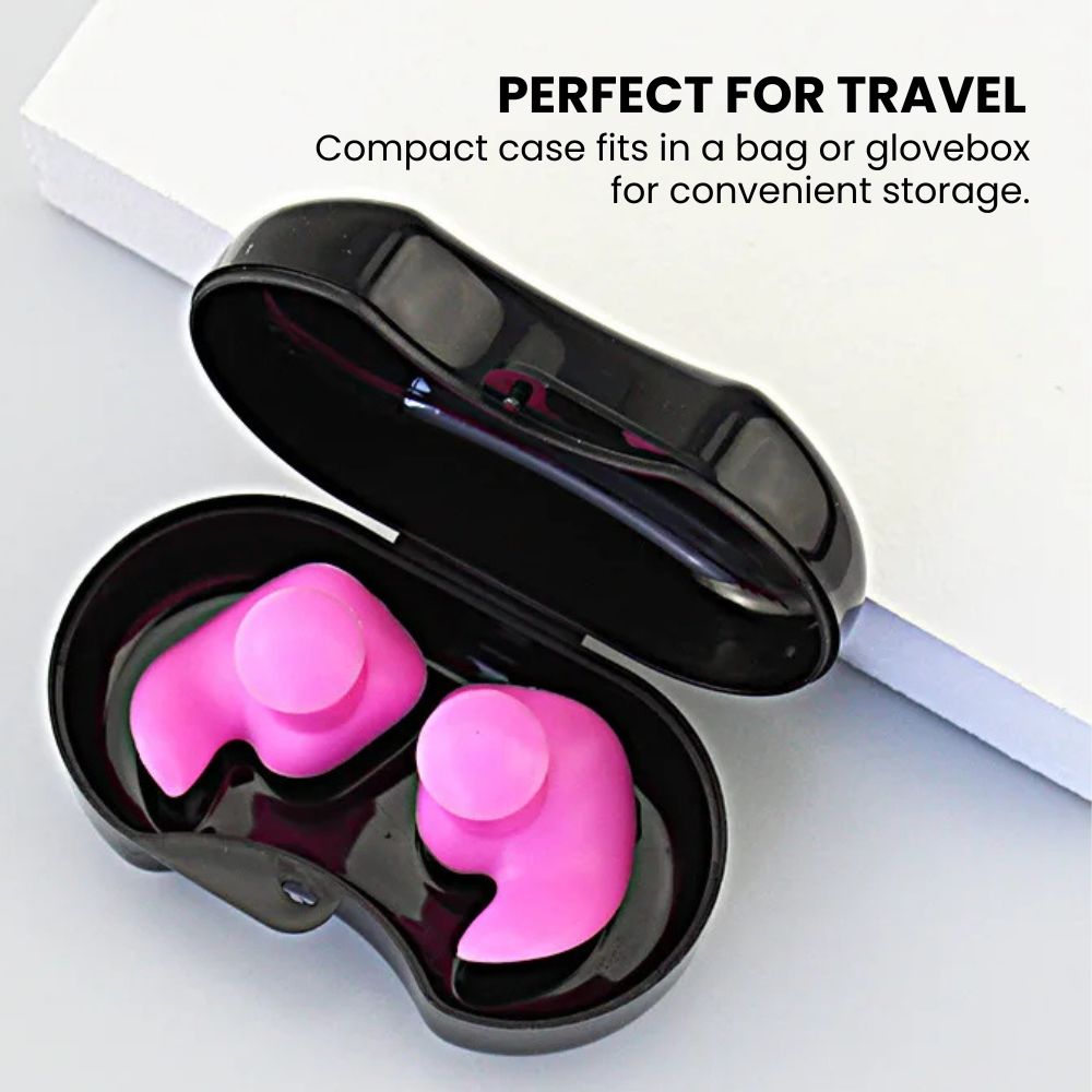 Silicone Swim Earplugs — Reusable Waterproof Kids & Adult -  travel friendly