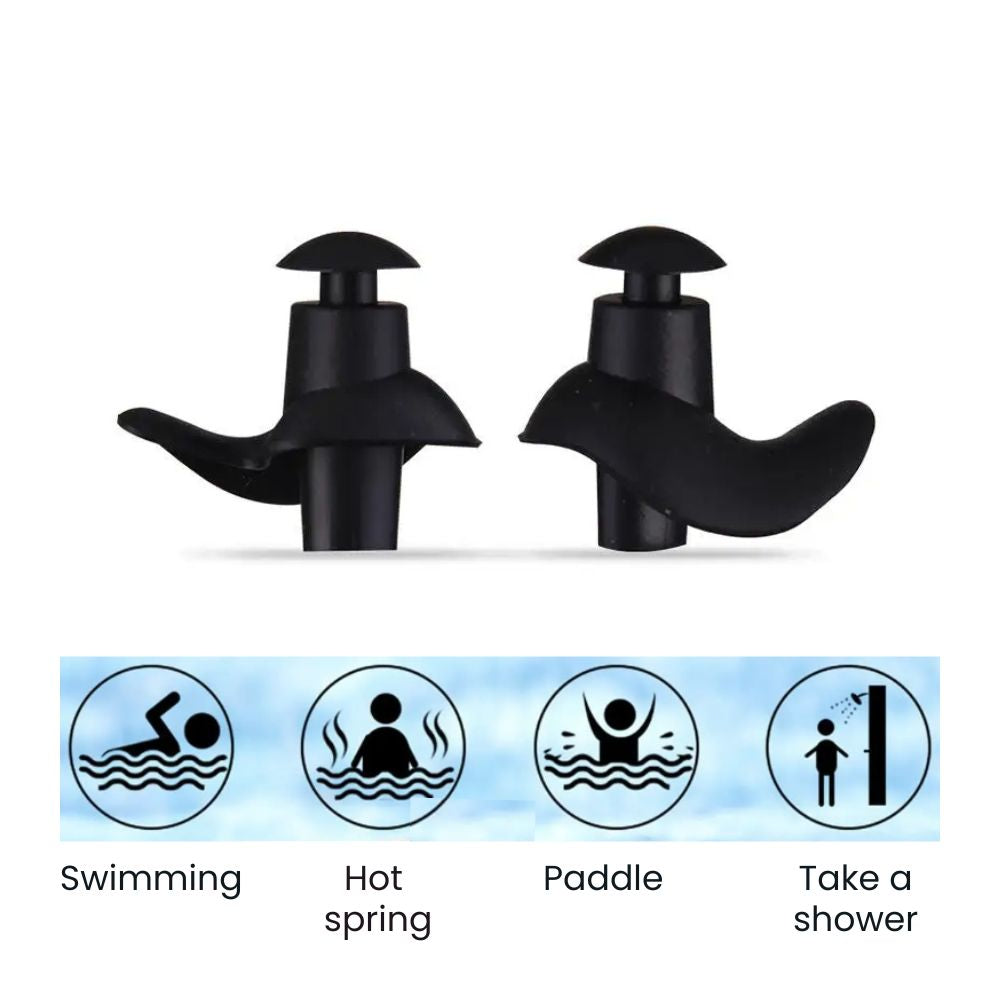 Silicone Swim Earplugs — Reusable Waterproof Kids & Adult - specification