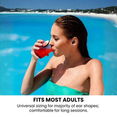 Silicone Waterproof Swimming Earplugs with Carry Case - fits most adults