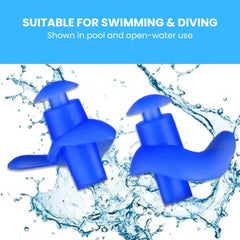 Silicone Waterproof Swimming Earplugs with Carry Case - Swimming 