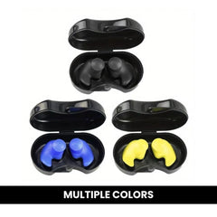 Silicone Waterproof Swimming Earplugs with Carry Case - colors