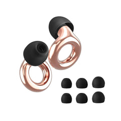 Silicone Earbud Caps with Metal Ring — Universal Fit - Pink