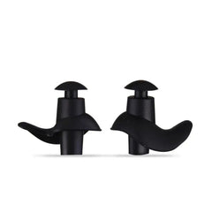 Silicone Swim Earplugs — Reusable Waterproof Kids & Adult - black