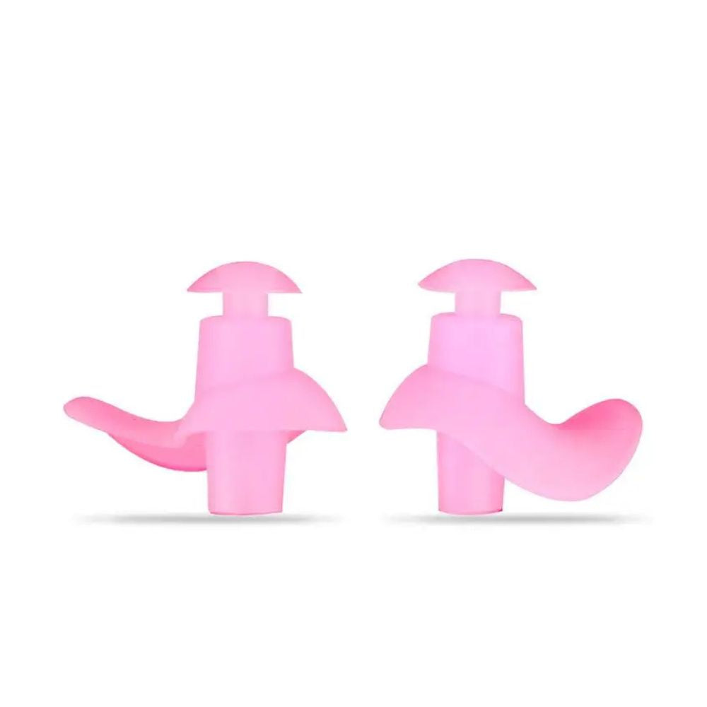 Silicone Swim Earplugs — Reusable Waterproof Kids & Adult - pink