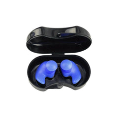 Silicone Waterproof Swimming Earplugs with Carry Case -blue