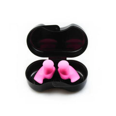 Silicone Waterproof Swimming Earplugs with Carry Case -pink