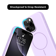 MagSafe Silicone iPhone Case with Ring & Camera Cover