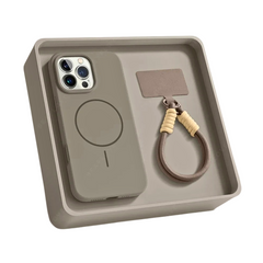 MagSafe Silicone iPhone Case with Ring & Camera Cover