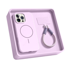 MagSafe Silicone iPhone Case with Ring & Camera Cover