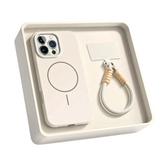 MagSafe Silicone iPhone Case with Ring & Camera Cover