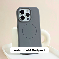 MagSafe Silicone iPhone Case with Ring & Camera Cover