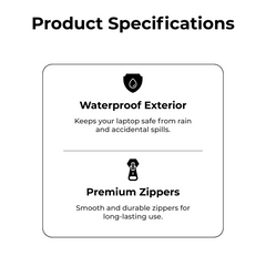 Slim Waterproof Laptop Sleeve with Pockets — 11–13"