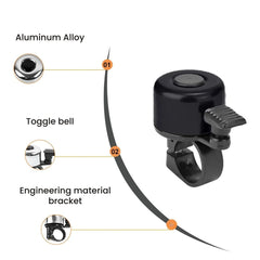 Small Alloy Bike Bell – Loud Horn for MTB & Road