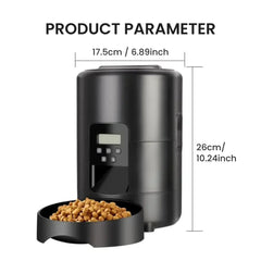 Smart Automatic Pet, Cat & Dog Feeder - 2L, WiFi, LCD & Portion Control